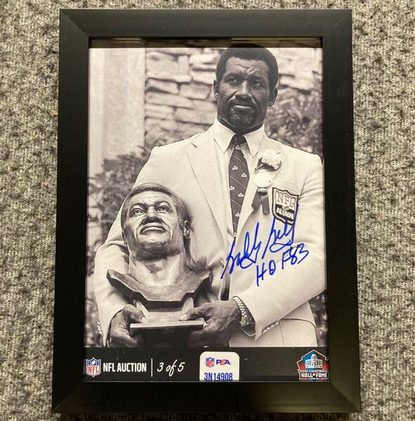 HOF - Chiefs Bobby Bell NFL Auction Exclusive Signed 5x7 Photo Individua...