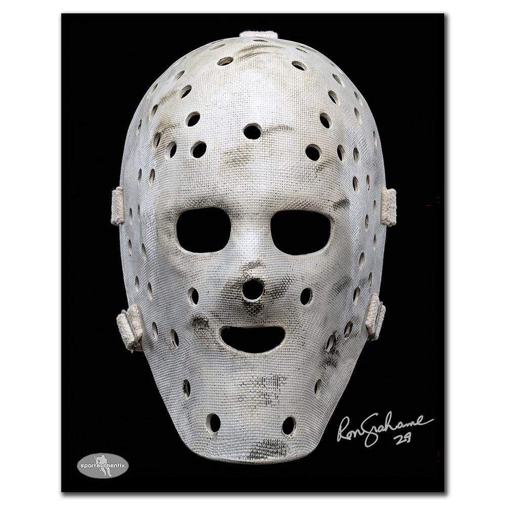 Ron Grahame Autographed Houston Aeros 8x10 Photo - Mask