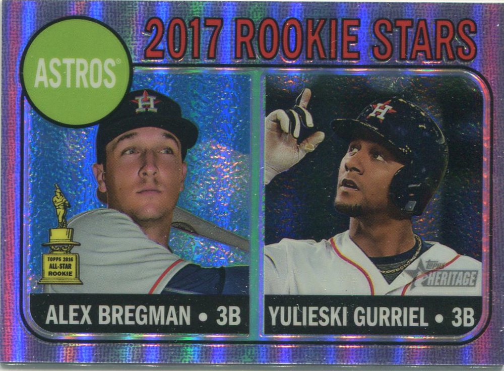 2017 Topps Heritage Chrome Purple Refractors Alex Bregman/Yulieski Gurriel