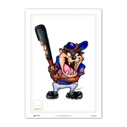 Tazmanian Devil - New York Mets - Limited Edition Print of 100 by Artist S. Preston