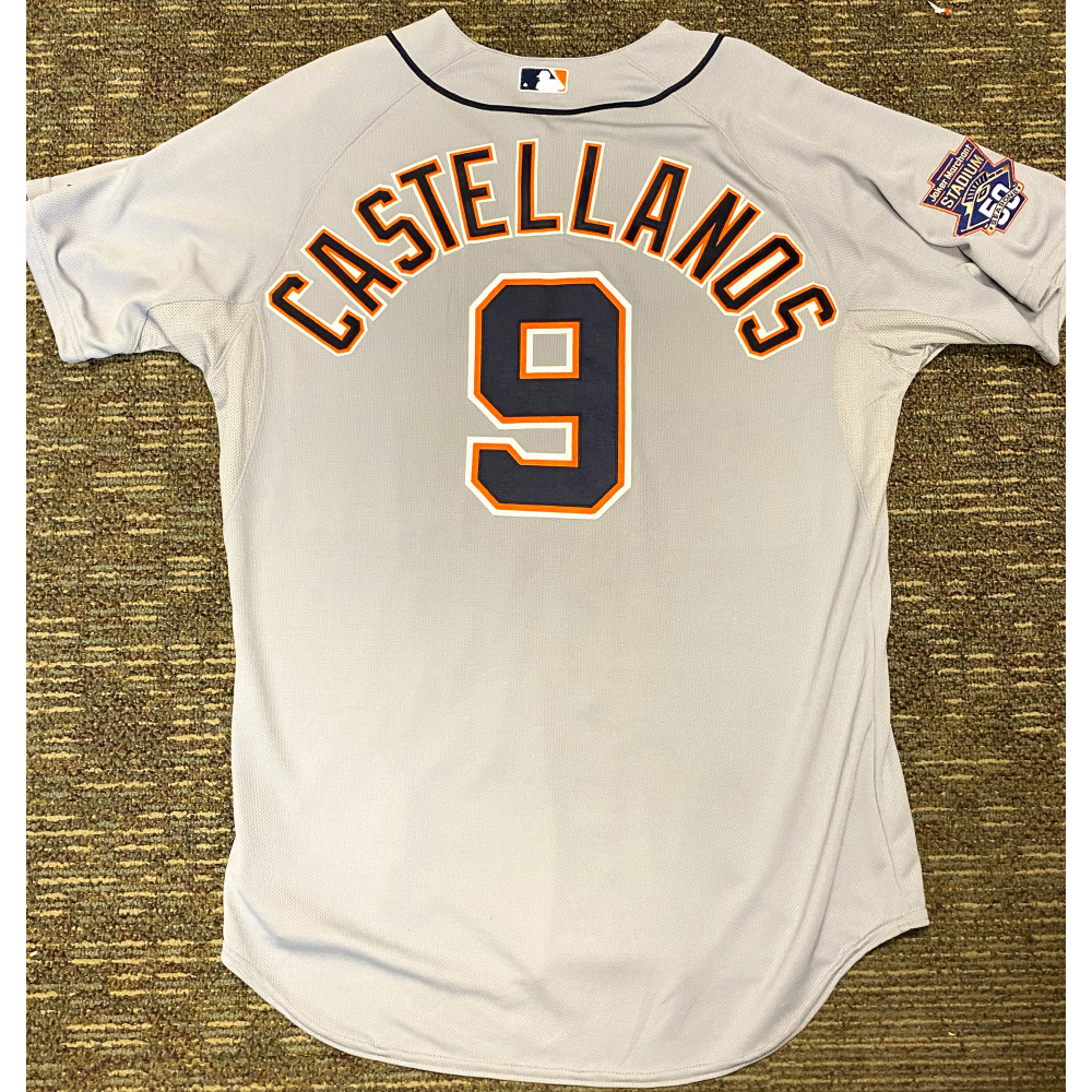 Tigers ユニフォーム 背番号9 Murton Nick Castellanos #9 Detroit Tigers Team-Issued Road Jersey With 50