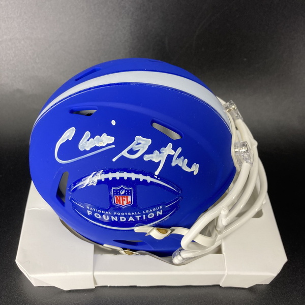 HOF - Oilers Elvin Bethea Signed NFL Foundation Mini Helmet