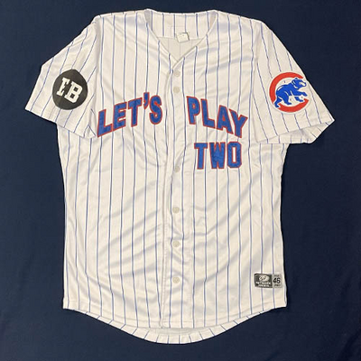 MYRTLE BEACH PELICANS LET'S PLAY TWO JERSEY #8 SIZE 46