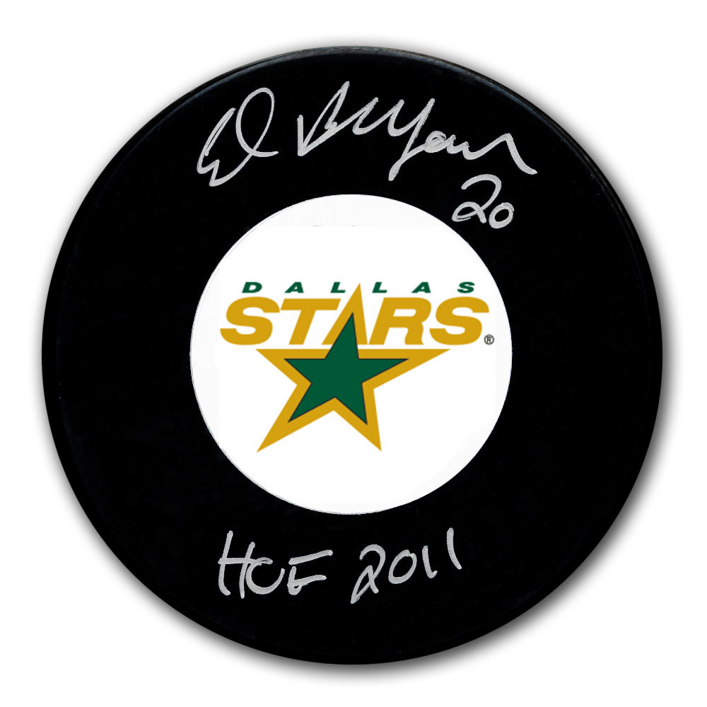 Ed Belfour Dallas Stars HOF Autographed Puck