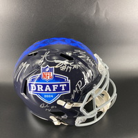 NFL Draft 24 Replica Helmet signed by over 10 QBs Including Caleb Willia...