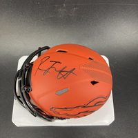 NFL - Broncos RJ Harvey Signed Rave Mini Helmet