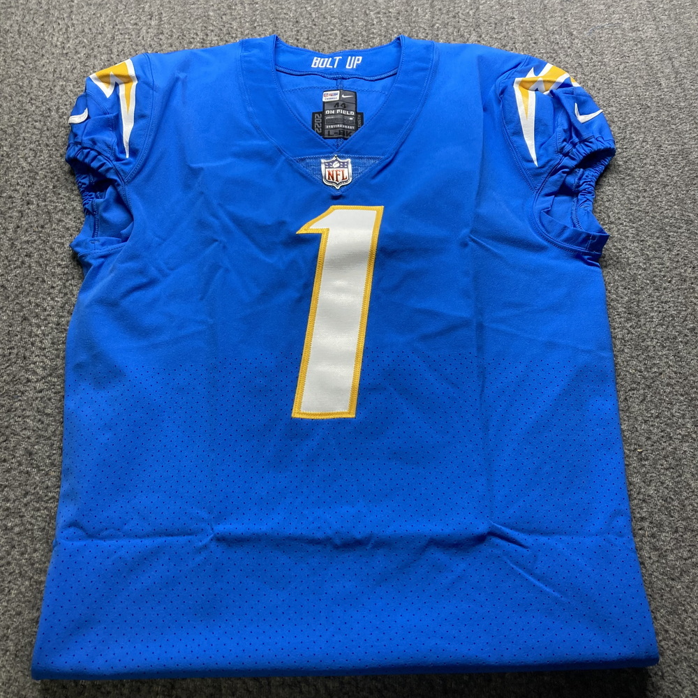 Chargers #23JAMMER直筆サイン入り実使用ユニフォーム 44 NFL - Chargers Quentin Johnston Signed Authentic Jersey Size 44