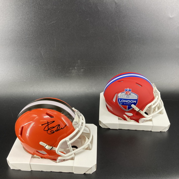 London Games - Browns Dillon Gabriel Signed Mini Helmet + London Games M...