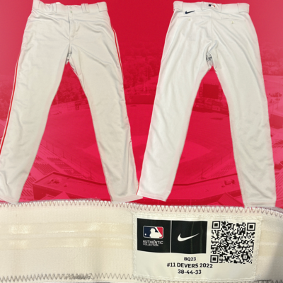 Rafael Devers - 2022 Game Issued Grey Pants