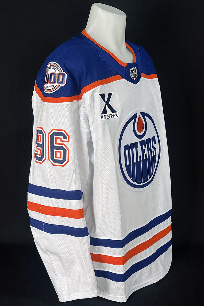 Jake Walman #96 - 2025-26 Edmonton Oilers Pre-Game Warm-Up Worn Tribute Jersey From Adam Henrique's 1000th NHL Game On October 21, 2025 - Includes Bonus Locker Room Name Plate From Game!