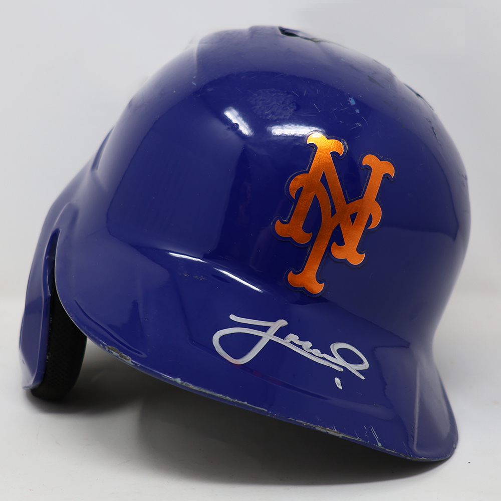 Jeff McNeil #1 - Autographed Game-Used Batting Helmet - Mets vs