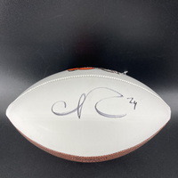 Shriners - Browns Nick Chubb Signed Panel Ball With Browns Logo