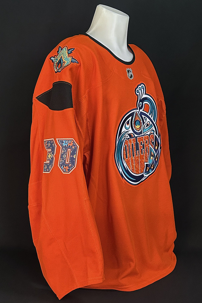 Calvin Pickard #30 - Autographed 2025-26 Edmonton Oilers South Asian Celebration Night Ltd Edition Fanatics Practice Jersey (Autographed Only / Not Worn)