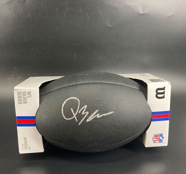 NFL - Dolphins Quinn Ewers Signed Black Composite Silver Series Football