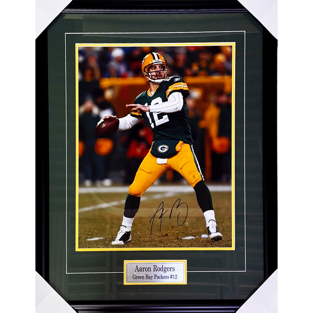 Aaron Rodgers Autographed Green Bay Packers Framed 16X20  Photo