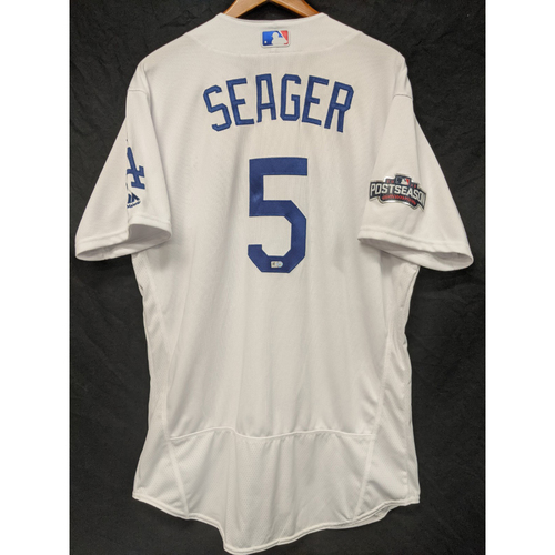 Corey Seager Team-Issued Rookie 2016 Home Postseason Jersey