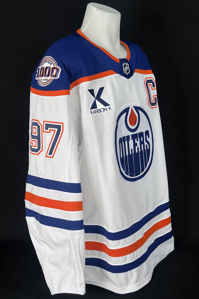 Connor McDavid #97 - 2025-26 Edmonton Oilers Pre-Game Warm-Up Worn Tribute Jersey From Adam Henrique's 1000th NHL Game On October 21, 2025