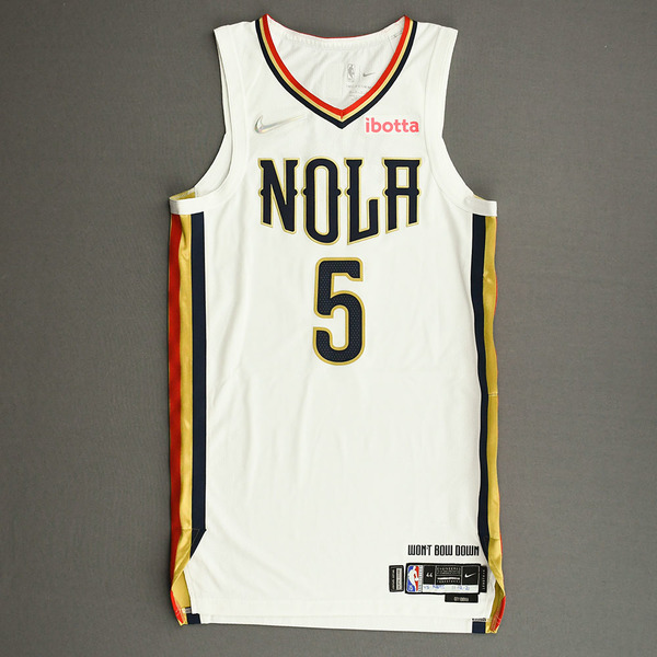 Herbert Jones New Orleans Pelicans GameWorn City Edition Jersey 202122 NBA Season NBA