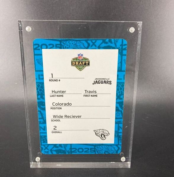 NFL - Jaguars Travis Hunter Special Edition 2025 Draft Card 1 of 2