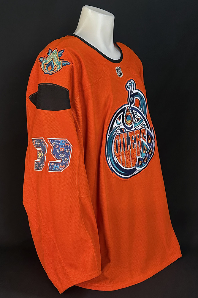 Connor Ingram #39 - Autographed 2025-26 Edmonton Oilers South Asian Celebration Night Ltd Edition Fanatics Practice Jersey (Autographed Only / Not Worn)