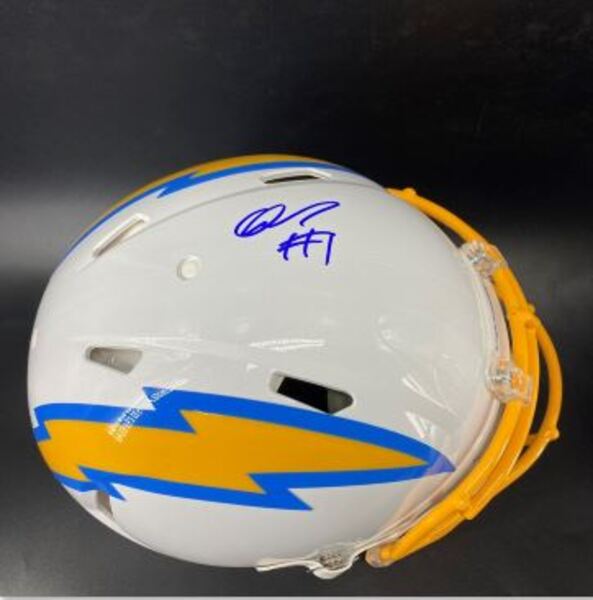 NFL - Chargers Quentin Johnston signed authentic helmet