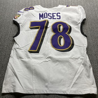 London Games - Ravens Morgan Moses Game Worn Jersey (10/15/23) Size 48 W...