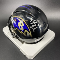 NFL - Ravens Tyler Linderbaum Signed Mini Helmet