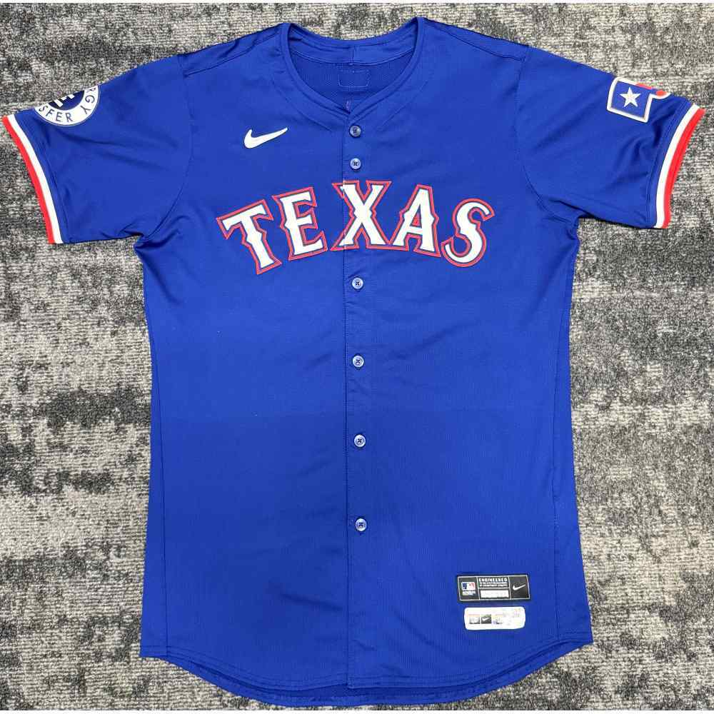 Nathan Eovaldi #17 Texas Rangers Game-Used Blue Alternate Jersey