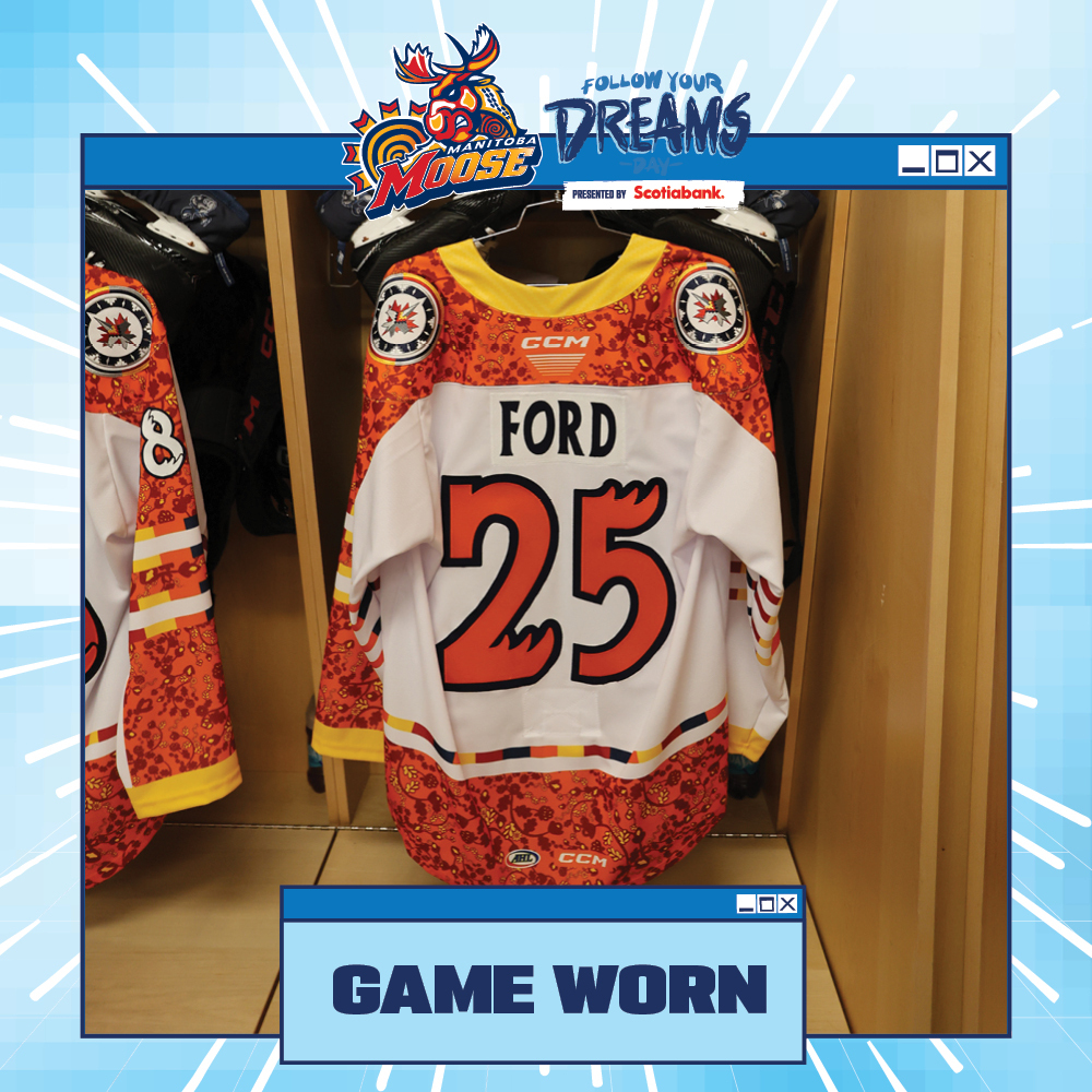 PARKER FORD Game Worn Follow Your Dreams Jersey