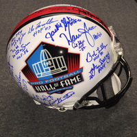 HOF - Multi signed HOF logo proline helmet (including Warren Moon, Tony ...