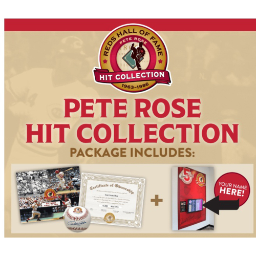 Autographed Pete Rose Hit Collection Baseball | Cincinnati Reds