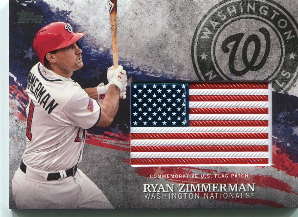 2018 Topps Independence Day U.S. Flag Relics #IDMLRZ Ryan Zimmerman