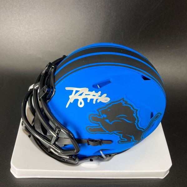 Lions - Terrion Arnold Signed Rave Mini Helmet