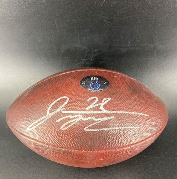 International Games - Colts Jonathan Taylor Signed Berlin Game Used Foot...