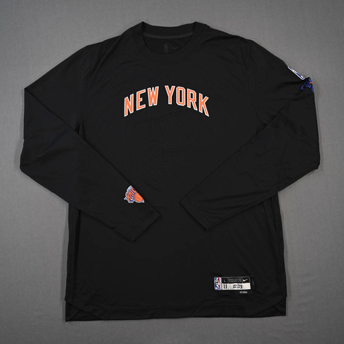 Image of Brunson, Jalen - Game-Issued City Edition Long-Sleeved Shooting Shirt - 2022-23 NBA Season