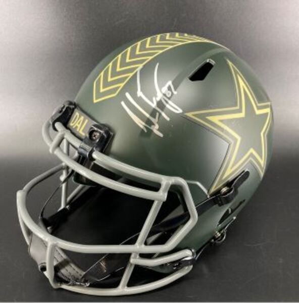 NFL - Cowboys Jake Ferguson Signed STS Replica Speed Helmet