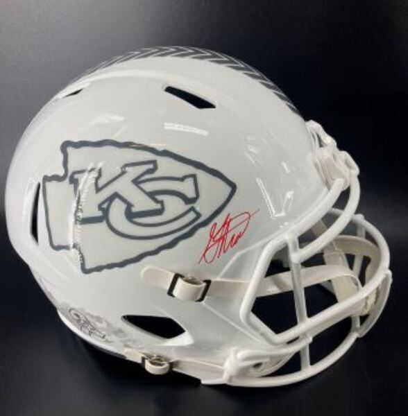 NFL - Chiefs Garrett Nussmeier Signed Replica STS Helmet