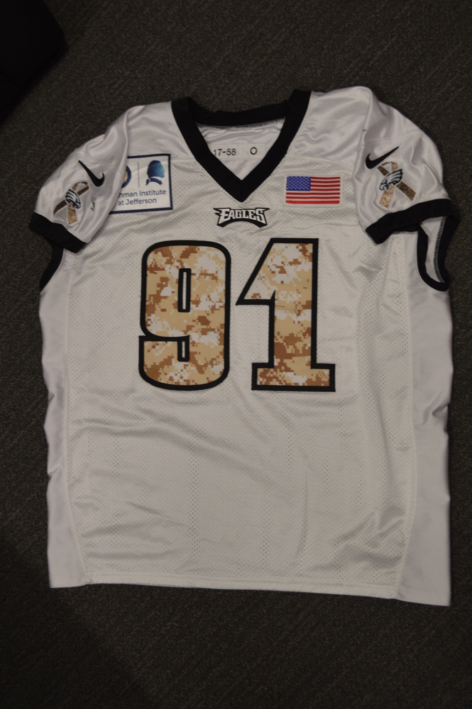 NFL Auction EAGLES FLETCHER COX SALUTE TO SERVICE SIGNED PRACTICE