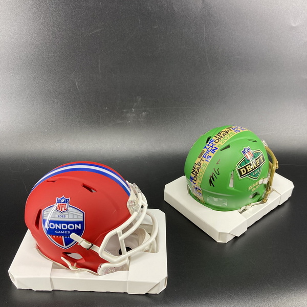 London Games - Browns Mason Graham Signed NFL Draft Mini Helmet + London...