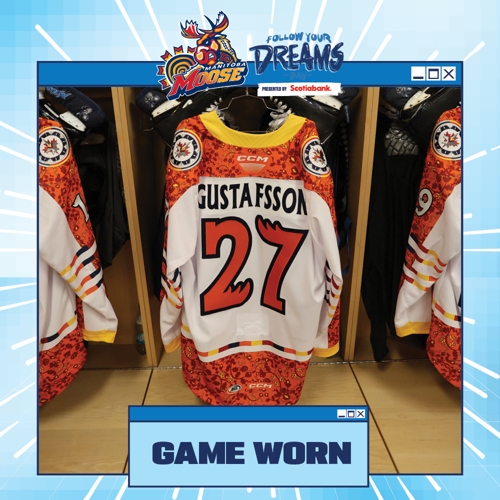 DAVID GUSTAFSSON Game Worn Follow Your Dreams Jersey