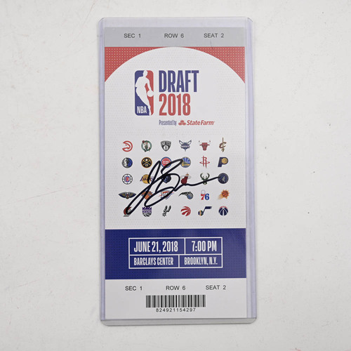 Image of Brunson, Jalen - Dallas Mavericks - 2018 NBA Draft Class - NBA Autographed Draft Ticket