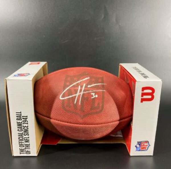 NFL - Vikings CJ Ham Signed Authentic Football with Pro Bowl Logo