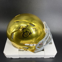 HOF - Notre Dame Tim Brown Signed Mini Helmet with HOF 15 Inscription