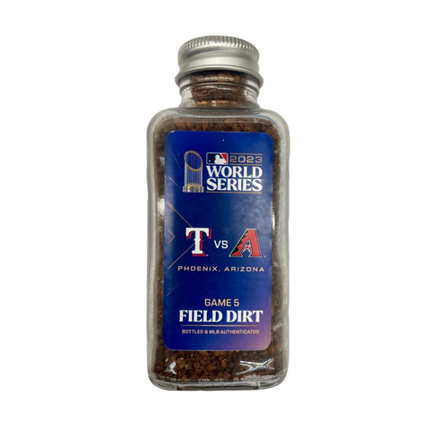 Photo of Game-Used Dirt Jar - 2023 World Series - Texas Rangers vs. Arizona Diamondbacks - Game 5