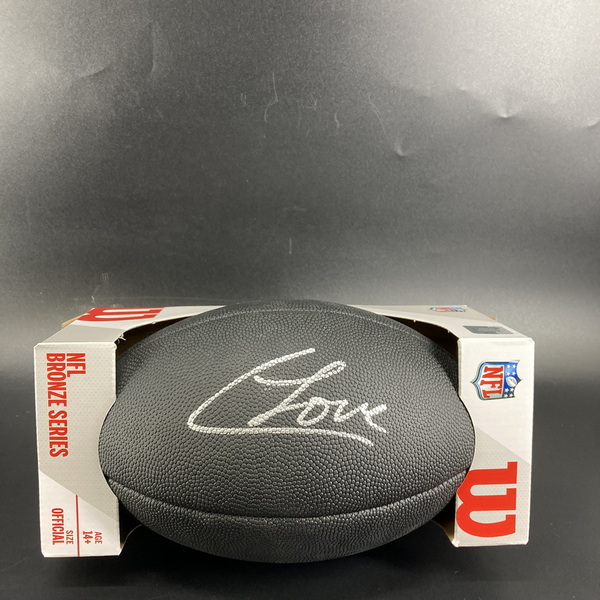 NFL - Bears Colton Loveland Signed Black Composite Silver Series Football