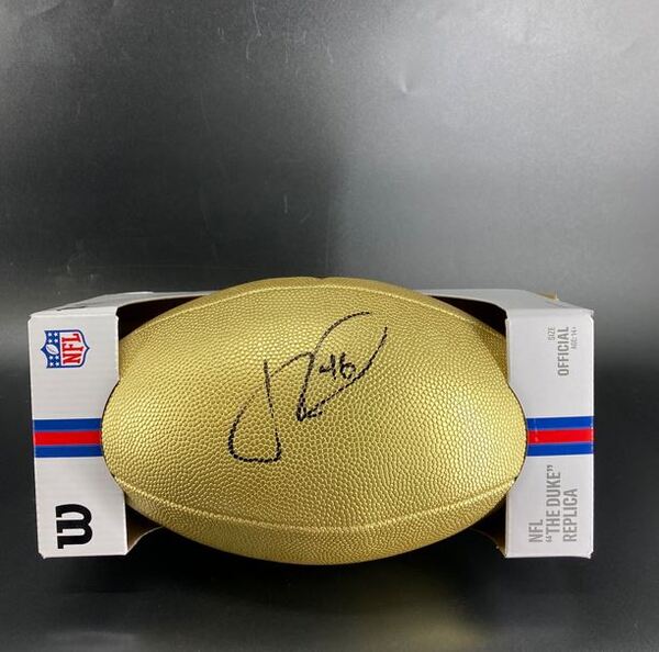 NFL - Texans Jon Weeks Signed Gold Composite Football