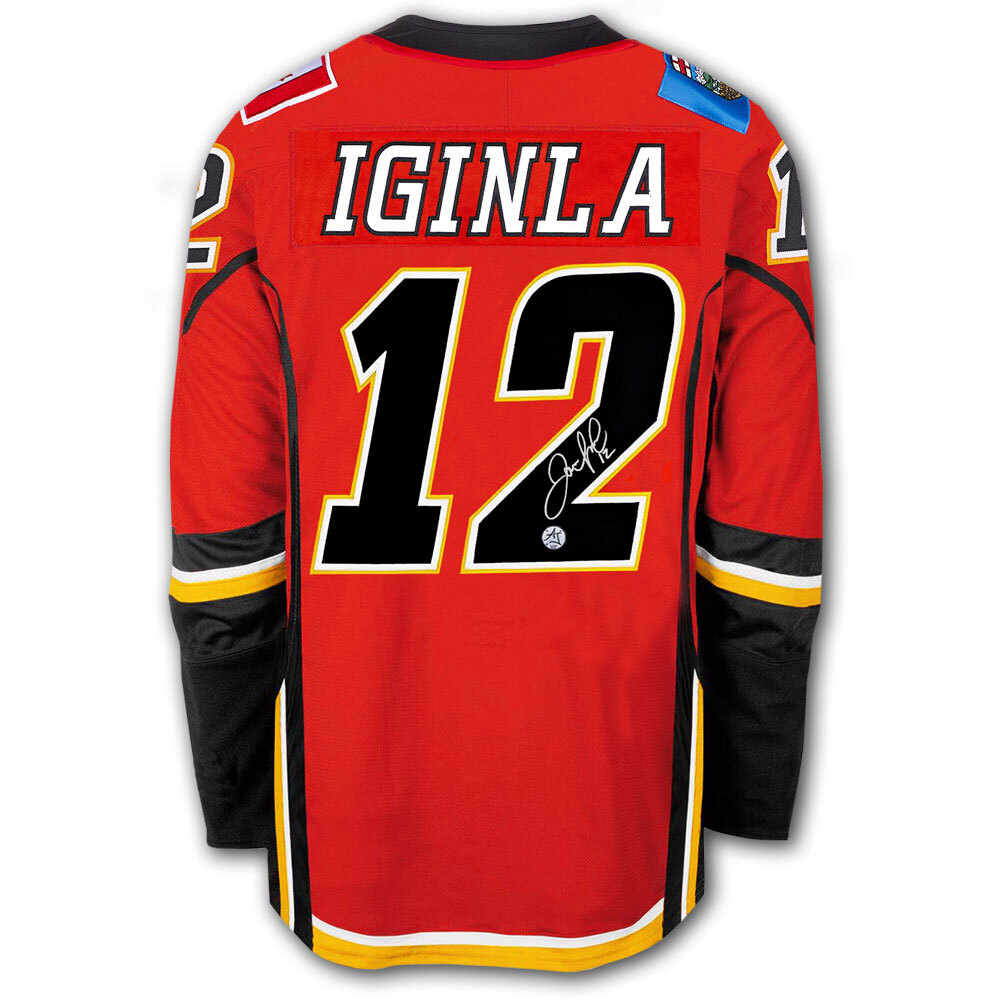 Jarome Iginla Autographed Calgary Flames Fanatics Breakaway Jersey