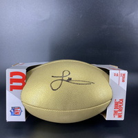 NFL - Colts Laiatu Latu Signed Gold Composite Football