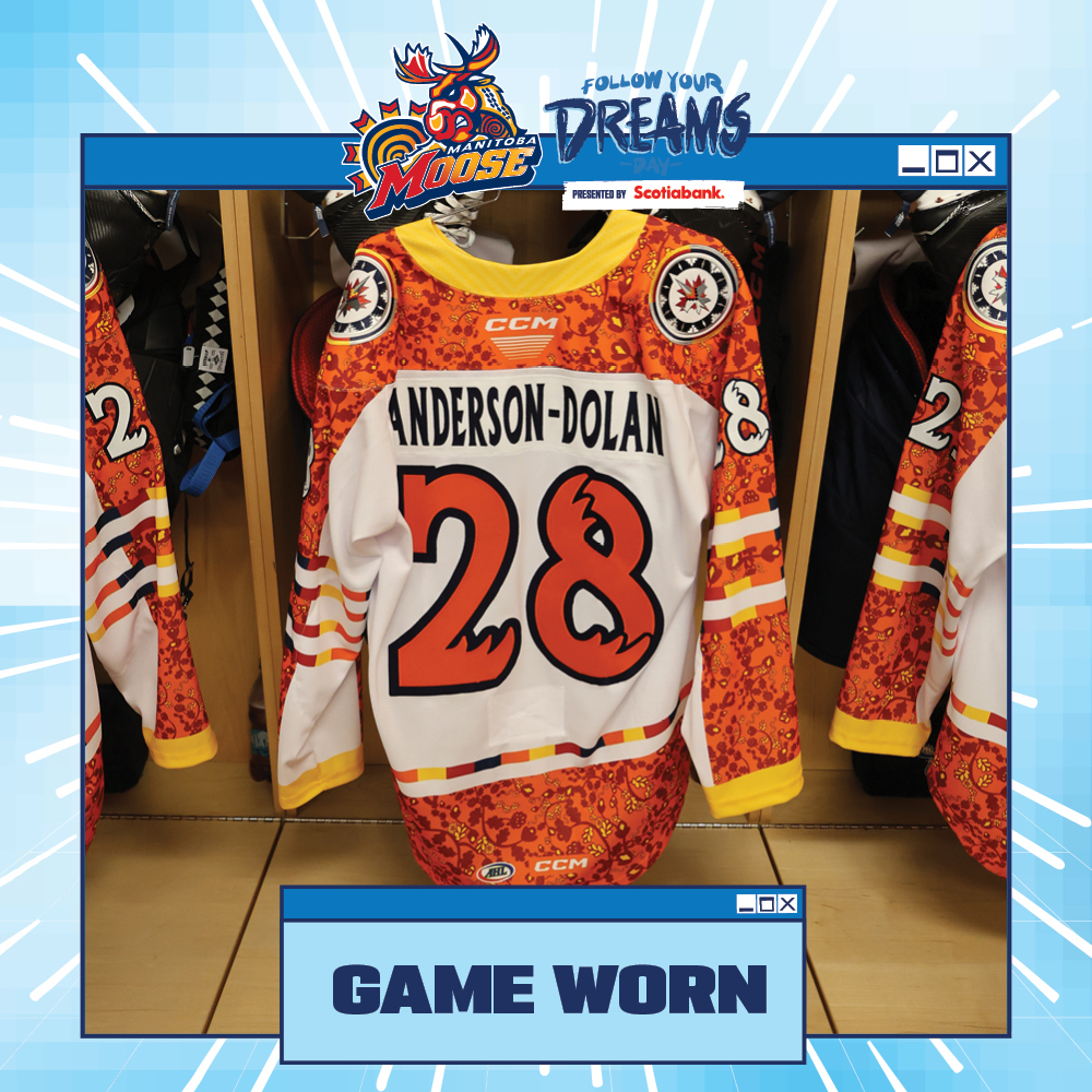 JARET ANDERSON-DOLAN Game Worn Follow Your Dreams Jersey
