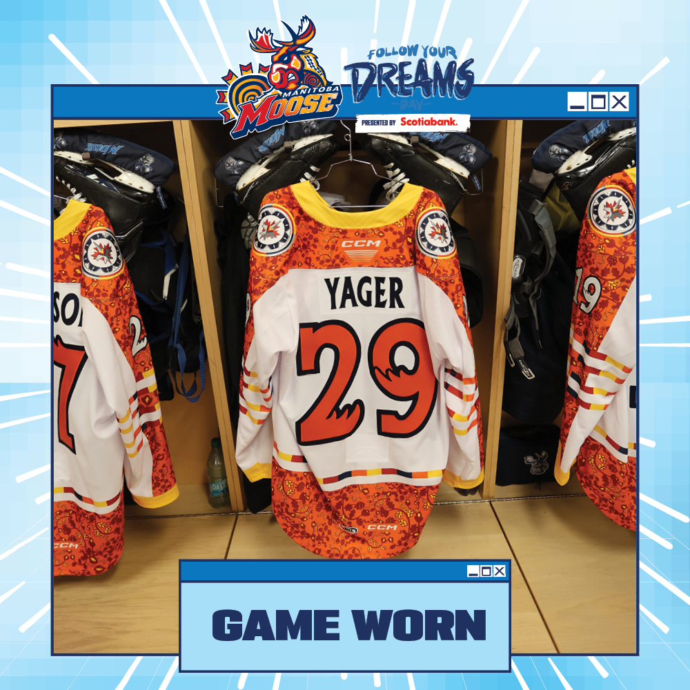 BRAYDEN YAGER Game Worn Follow Your Dreams Jersey
